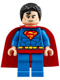 LEGO sh156 Superman - Blue Suit, Dual Sided Head with Red Eyes on Reverse, Spongy Soft Knit Cape (76040)